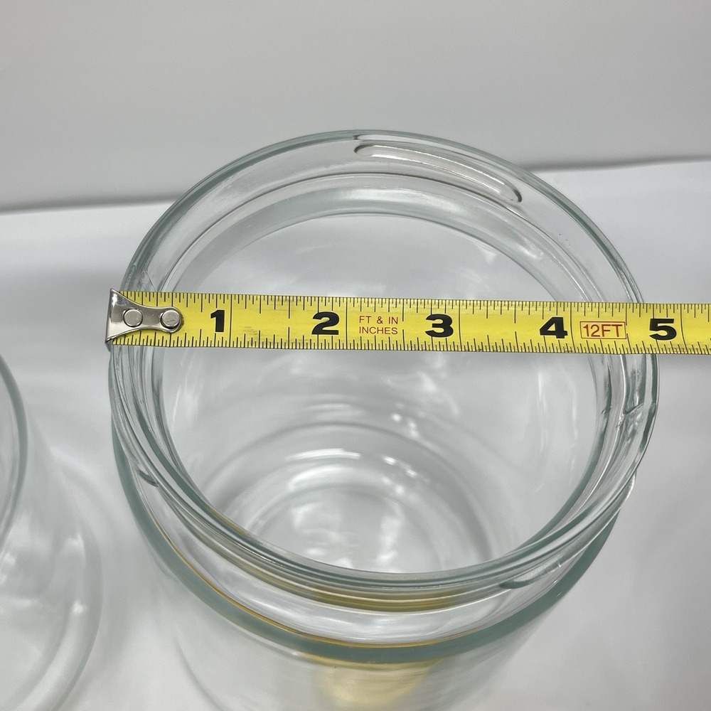 Heller Designs Massimo Vignelli Vintage Yellow Lid Jars Canisters MCM Set Of 3 - Picture 9 of 11